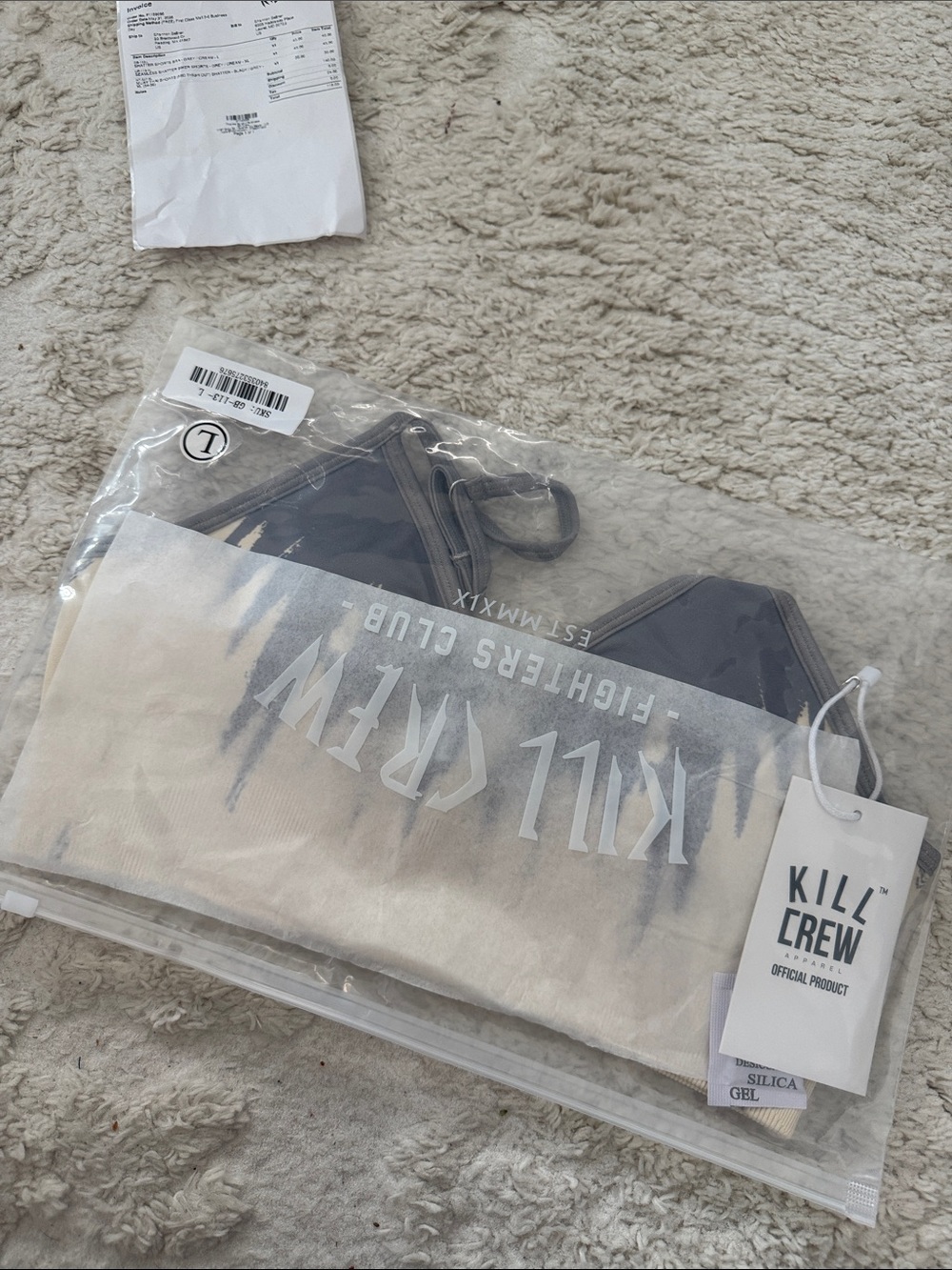 Kill Crew Tie-Dye Bikini Top - Beige & Navy